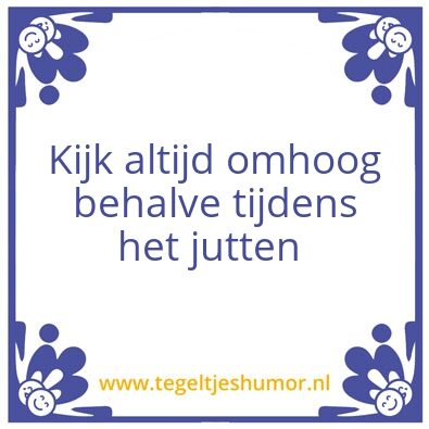 Tegeltje: Toptip