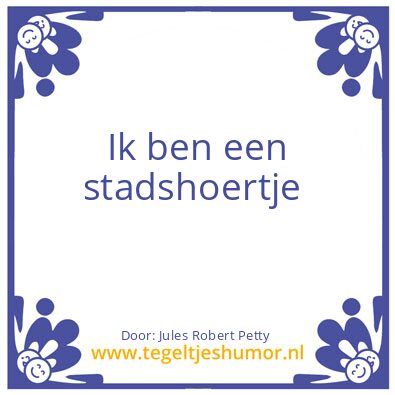 Tegeltje: Stad