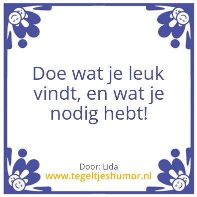 Tegeltje: Levensvitamine