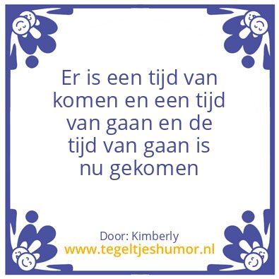 Tegeltje: Doei