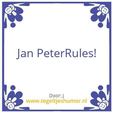 Tegeltje: Jos
