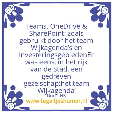 Tegeltje: Teams