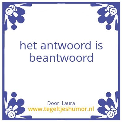 Tegeltje: Tegeltje