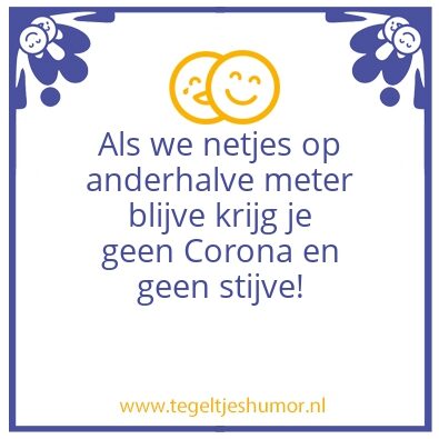 Tegeltje: Corona