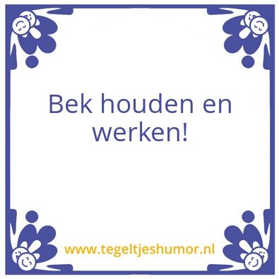 Tegeltje: boem