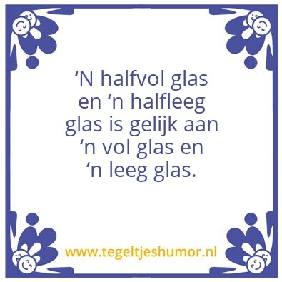 Tegeltje: Eenhalfvolglas