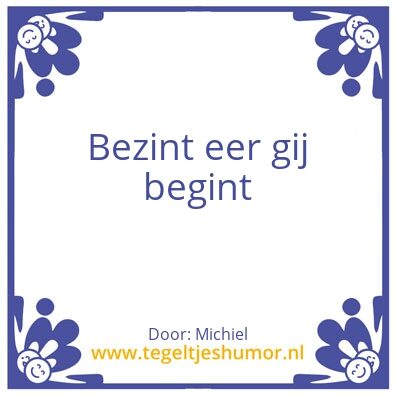 Tegeltje: Michiel