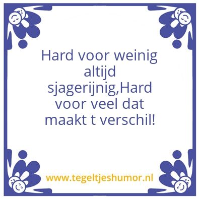 Tegeltje: Facta non Verba