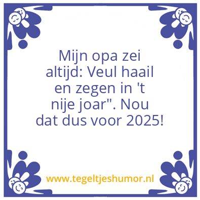 Tegeltje: Nieuwjaar 2