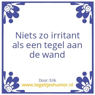Tegeltje: Wand