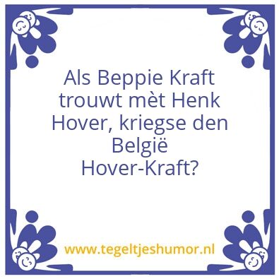 Tegeltje: Beppie & Henk