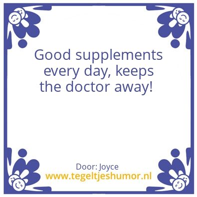 Tegeltje: Healthy days