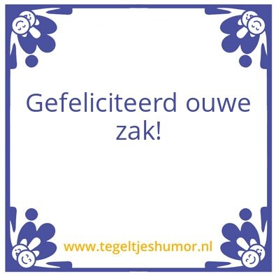 Tegeltje: Gefeliciteerd