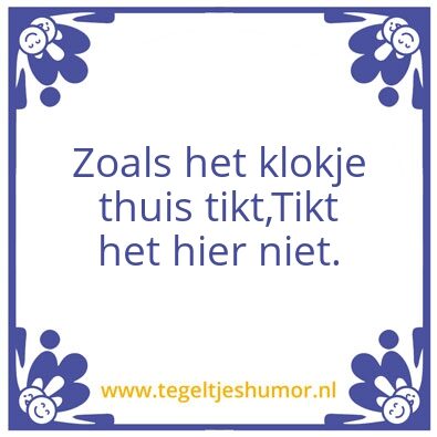 Tegeltje: klokje Claassen