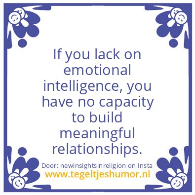 Tegeltje: emotional intelligence