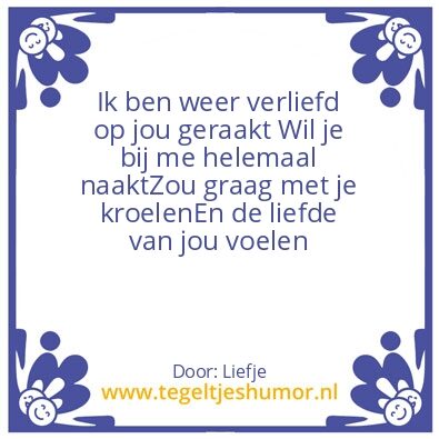 Tegeltje: Lekkertje