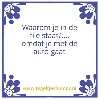 Tegeltje: Daarom
