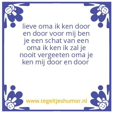 Tegeltje: OMA