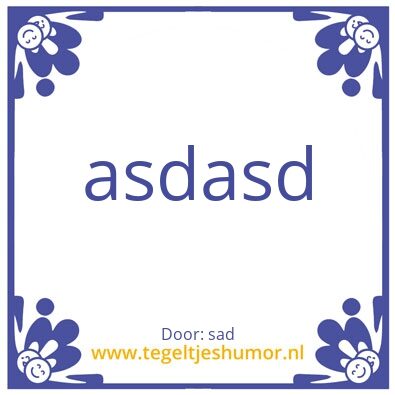 Tegeltje: Tegeltje