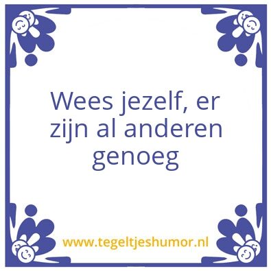 Tegeltje: Al