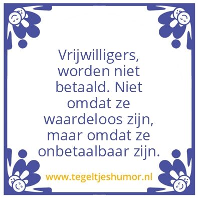 Tegeltje: willen is Kunnen