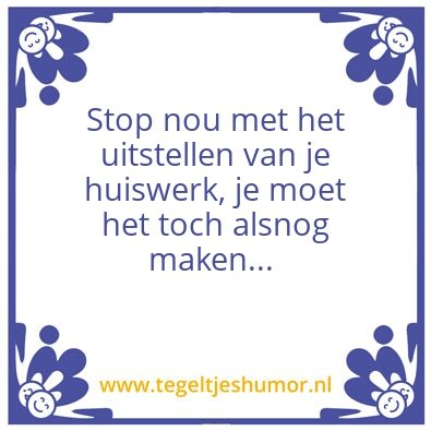Tegeltje: Quarantaine