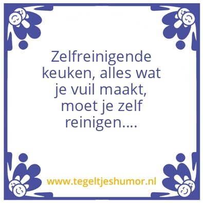 Tegeltje: Keuken