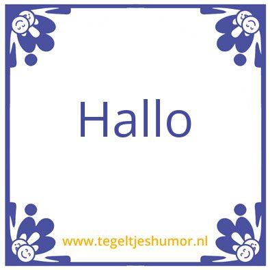 Tegeltje: yow