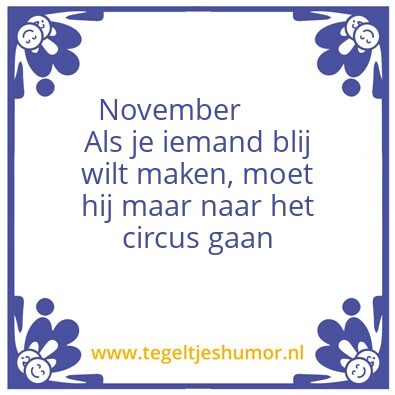 Tegeltje: November