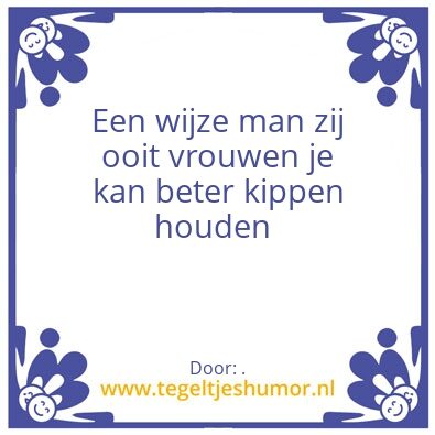 Tegeltje: Kippen