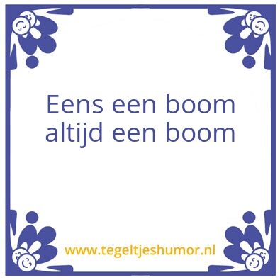 Tegeltje: Boom