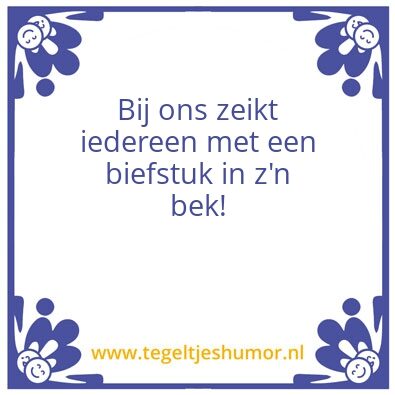 Tegeltje: Biefstuk