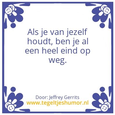 Tegeltje: Houden van jezelf