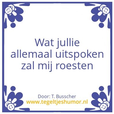 Tegeltje: roest