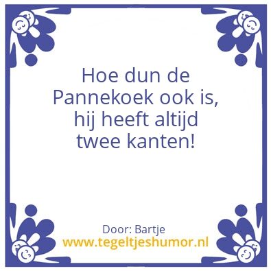 Tegeltje: Pannekoek