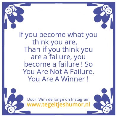 Tegeltje: what you think is Impotant