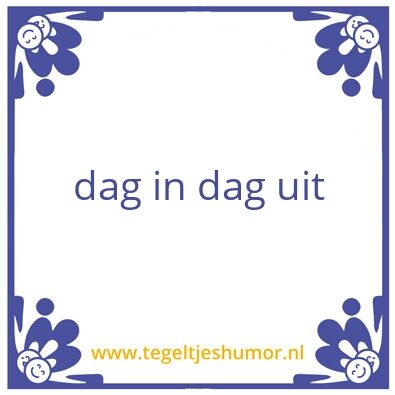 Tegeltje: Heerlijk weer