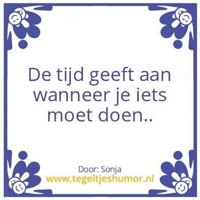Tegeltje: Tijd