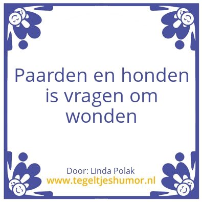 Tegeltje: Paardenspreuk