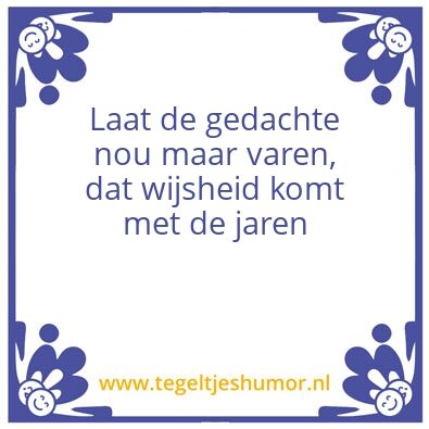 Tegeltje: Wijsheid