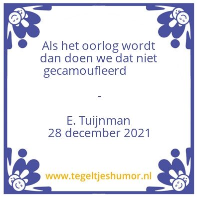 Tegeltje: Gecamoufleerd