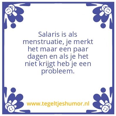 Tegeltje: Salaris