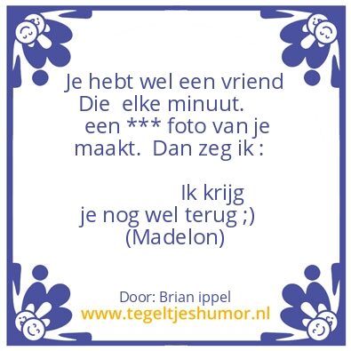 Tegeltje: Foto