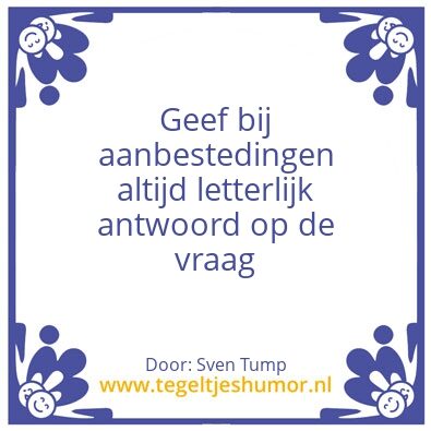 Tegeltje: Aanbestedingen