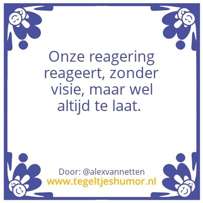 Tegeltje: Reageren