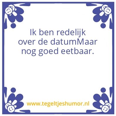 Tegeltje: datum
