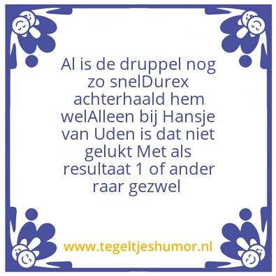 Tegeltje: Hansje 1