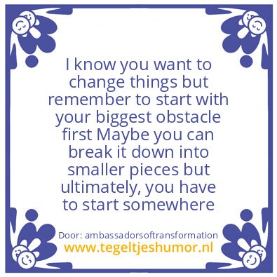 Tegeltje: I Know.