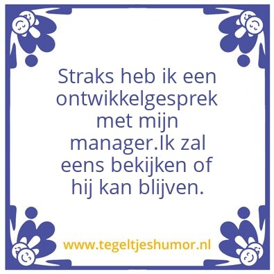 Tegeltje: Bedrijfszekerheid;