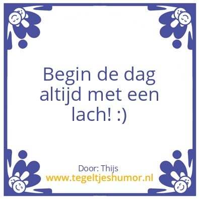 Tegeltje: Ochtend
